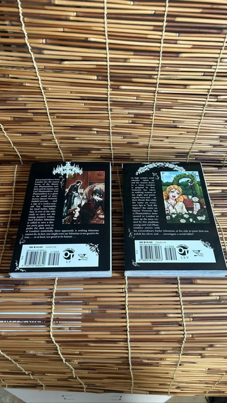 Black Butler 1 and 2 Paperback Book Set Yana Toboso